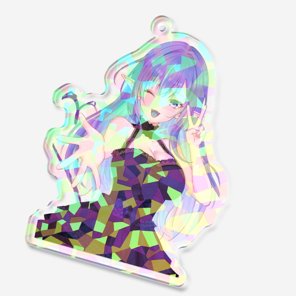 藤魔リア 2周年記念 ホログラムアクリルキーホルダー