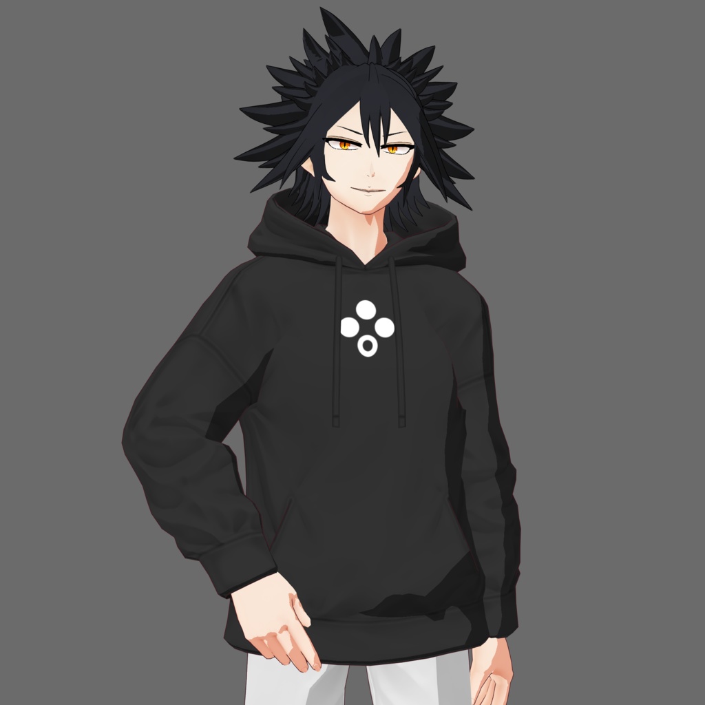 【無料】VRoidパーカー 白黒 Revirsi Basic Parker V01