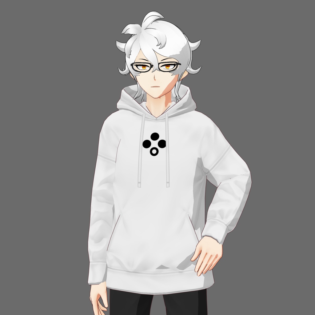 【無料】VRoidパーカー 白黒 Revirsi Basic Parker V01