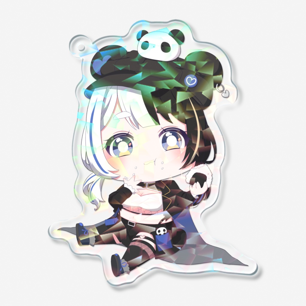 おにぎりもぐねぐま‐ホログラムアクリルキーホルダー