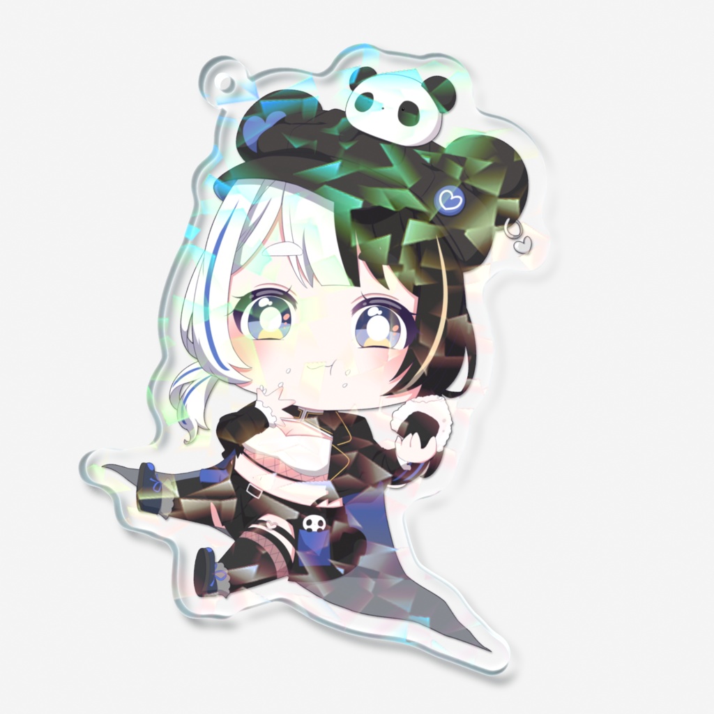 おにぎりもぐねぐま‐ホログラムアクリルキーホルダー