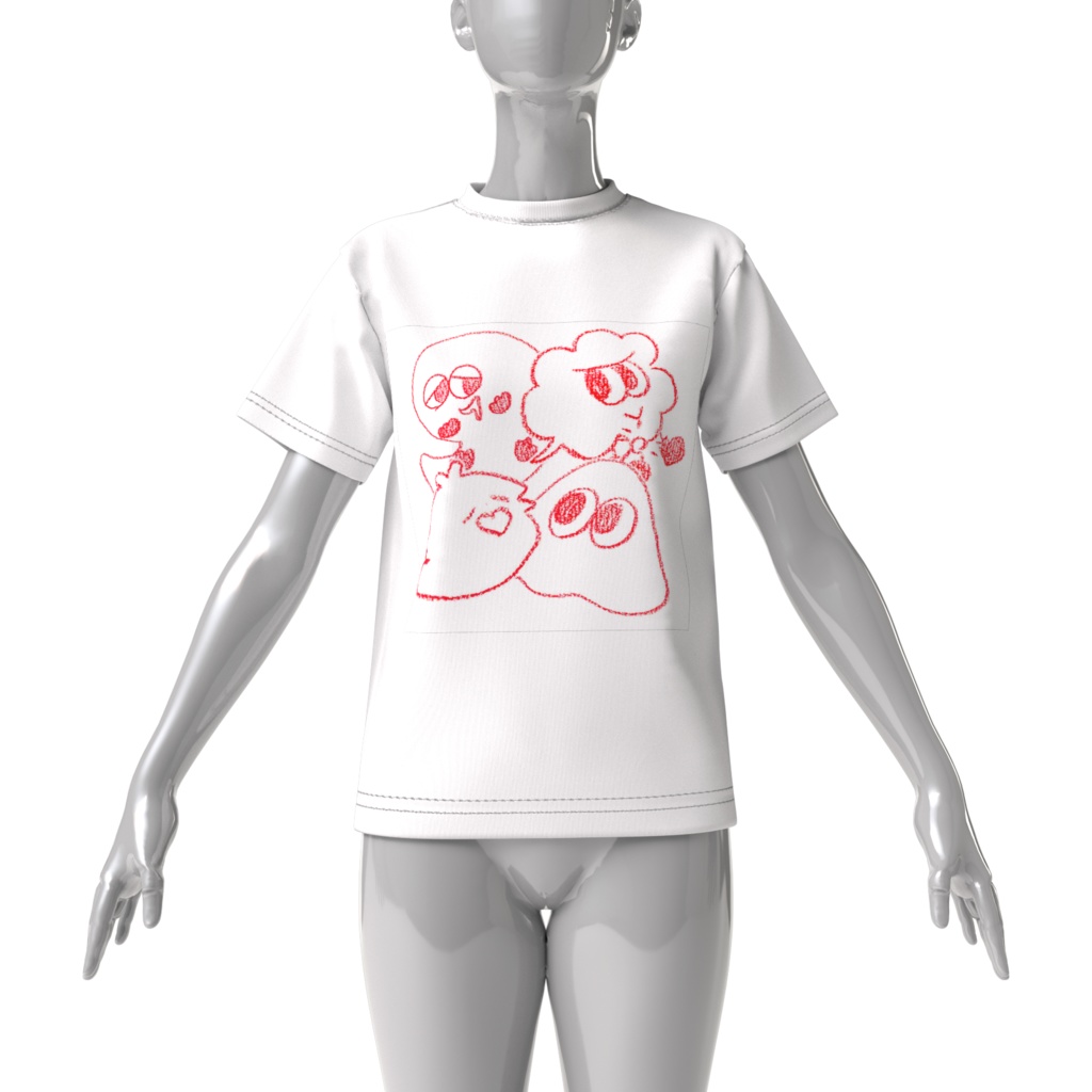 おならくん大集合でっかいTシャツ