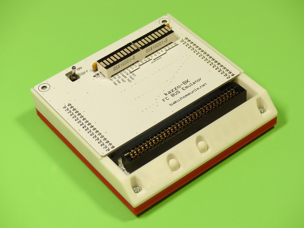 紅白機用カセット読み書き装置 kazzo-BK DX 完成品 ◆ 白基板 赤白筐体