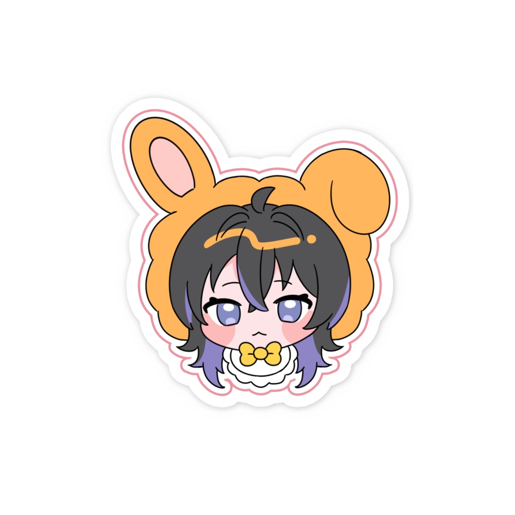 たわしうさちゃんスマホステッカー 新衣装Ver