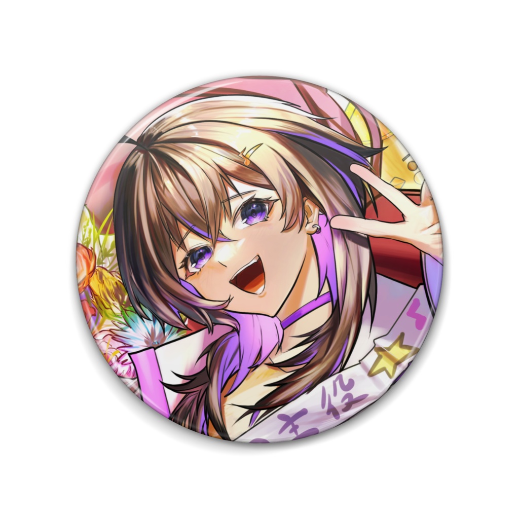 歌織たわし活動３周年記念缶バッジ