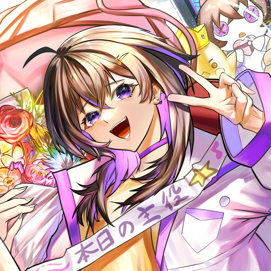 歌織たわし活動3周年記念缶バッジ