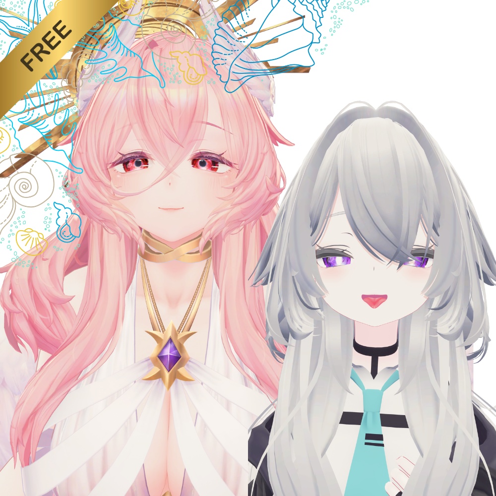 【8アバター対応】☆無料☆深海eye+有料舌テクスチャ