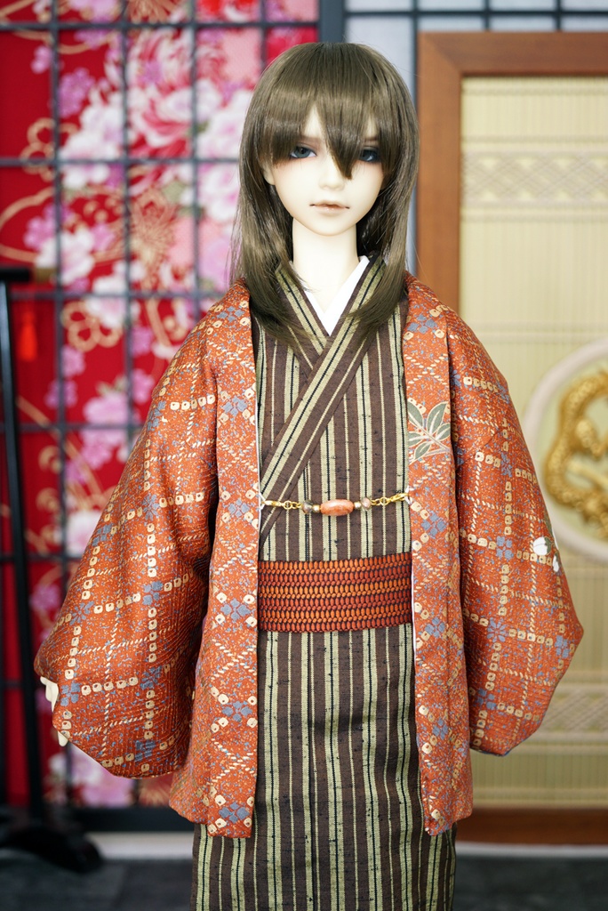 【ドール服】羽織/着物セット◆1/3サイズ(60cm級男の子)