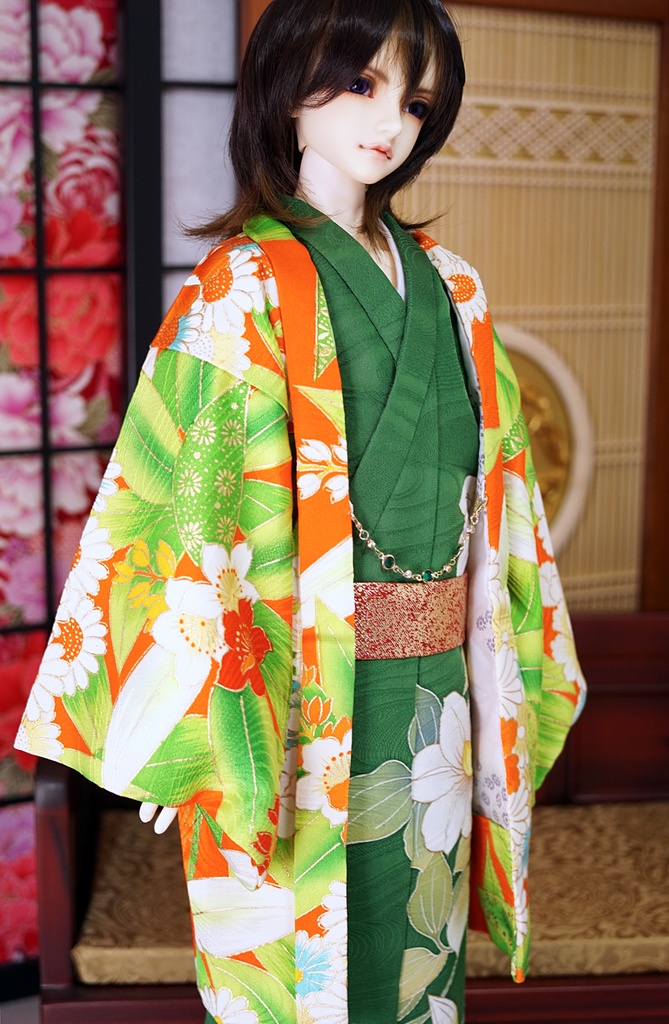 【ドール服】羽織/着物セット◆1/3サイズ(65cm級男の子)