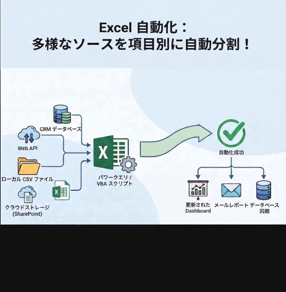 Excelのデータを項目別に自動分割するマクロ|シート自動作成ツール