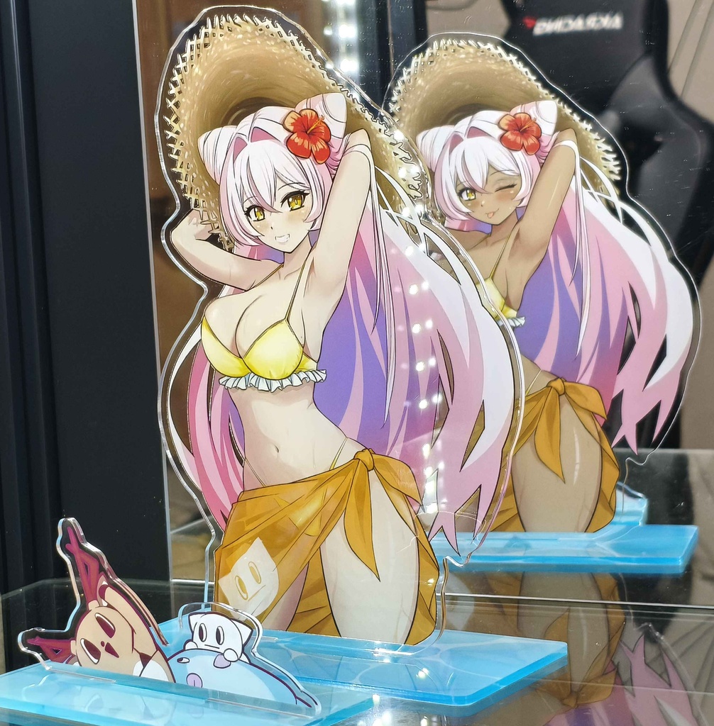 【セット】【鵺本ねむ】水着アクスタ(リバーシブル) + マスコットアクスタ