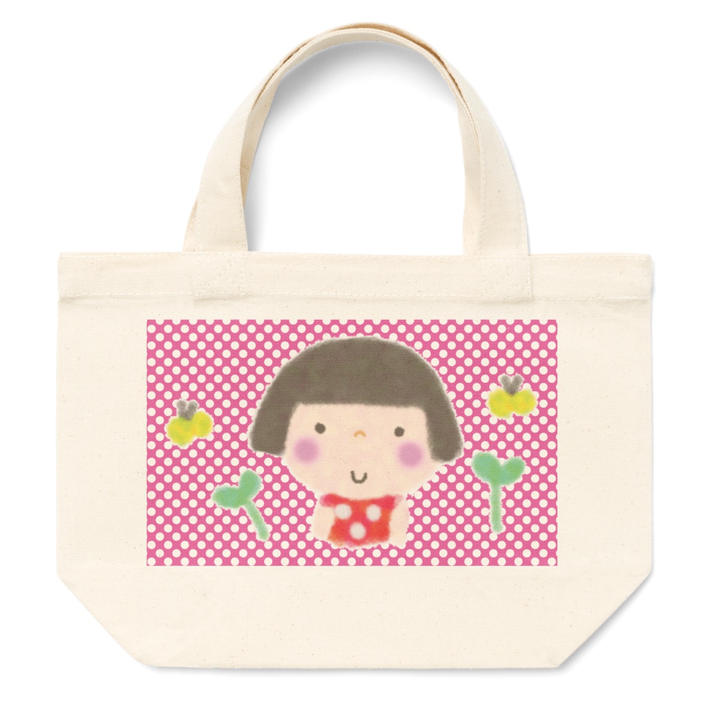 ことちゃん ミニトート ピンク水玉