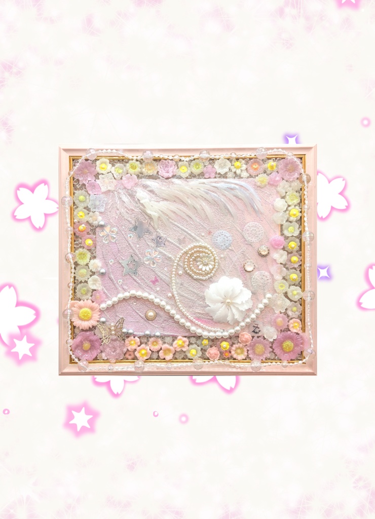 ふわりとした彩り ポストカード ダウンロード用 ハンドメイド 立体アート