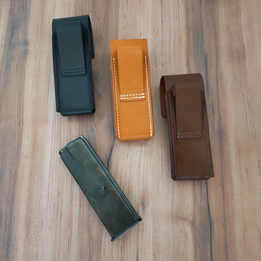 【受注製作】革製マガジンポーチ マルシン モーゼルM712用マガジン対応