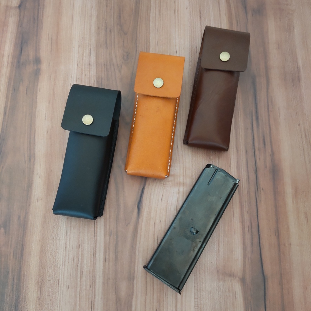 【受注製作】革製マガジンポーチ マルシン モーゼルM712用マガジン対応