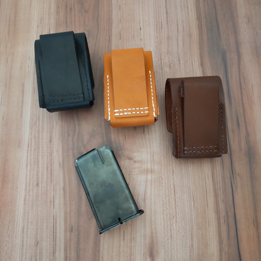 【受注製作】革製マガジンポーチ マルシン モーゼルM712用マガジン対応