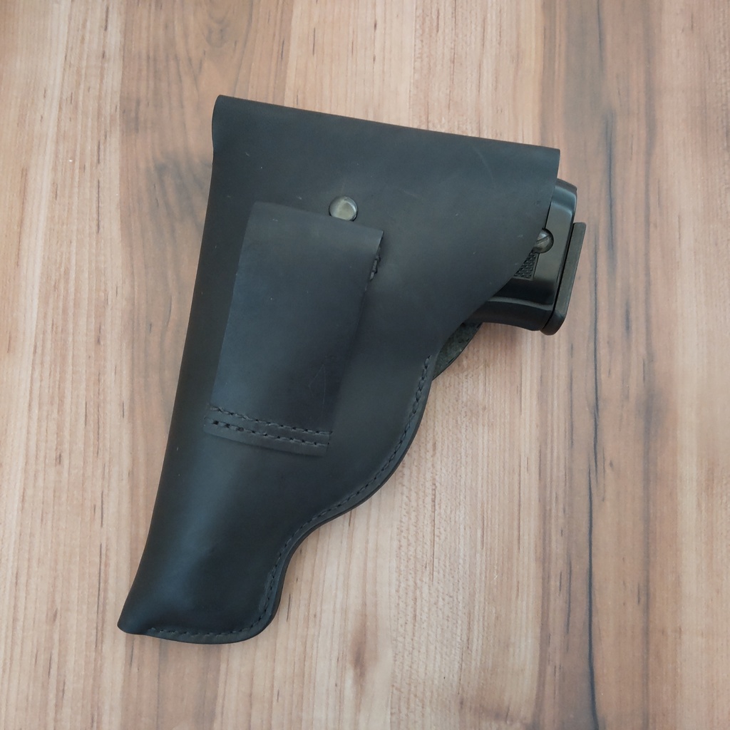 【受注製作】ポリス風レザーホルスター ウエスタンアームズ ベレッタM84FS・マルシン M84対応
