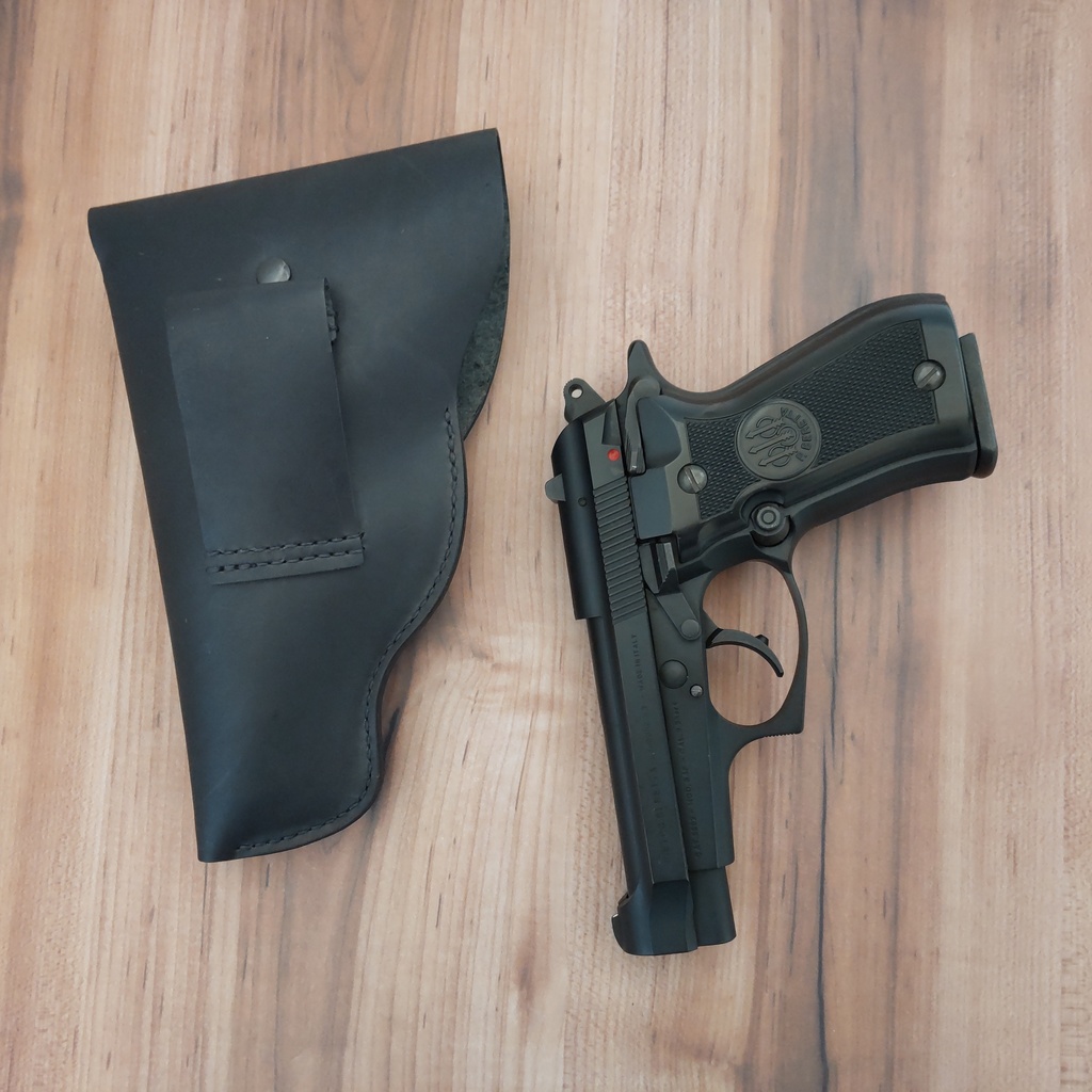 【受注製作】ポリス風レザーホルスター ウエスタンアームズ ベレッタM84FS・マルシン M84対応