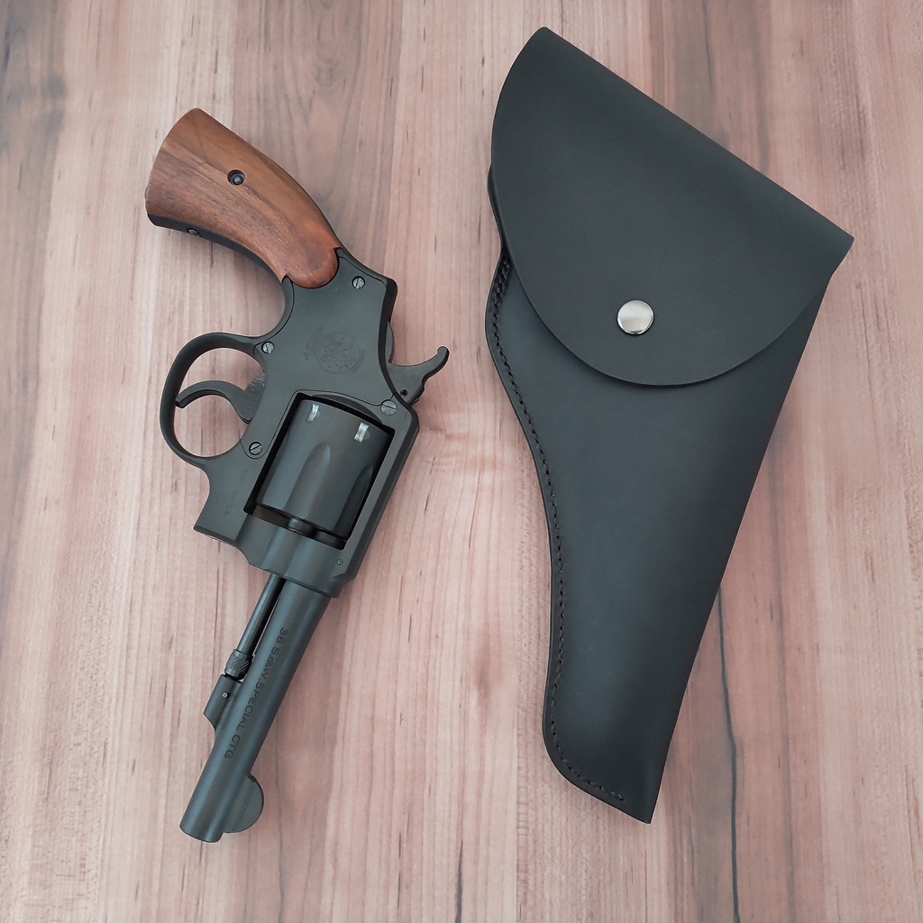 【受注製作】ポリス風レザーホルスター S&W M10 ミリタリー&ポリス対応