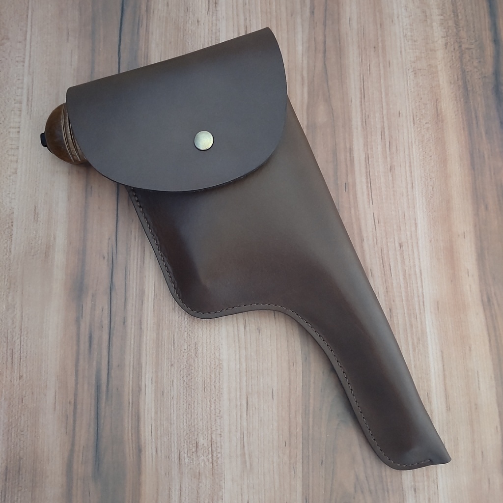 【受注製作】ミリタリー風レザーホルスター マルシン モーゼル M712対応