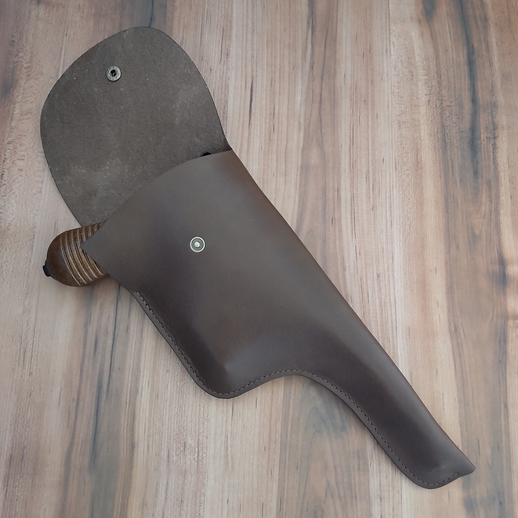 【受注製作】ミリタリー風レザーホルスター マルシン モーゼル M712対応