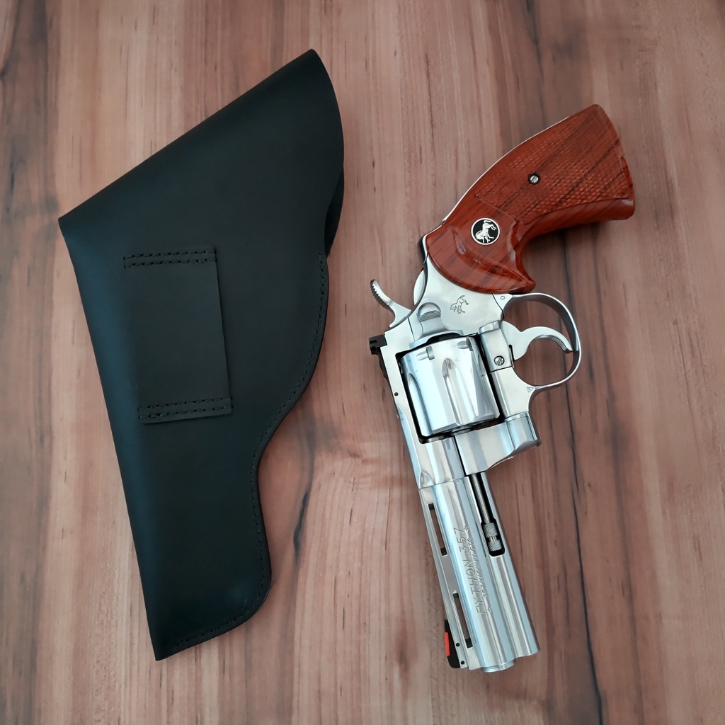 【受注製作】ポリス風レザーホルスター コルト パイソン・S&W M586対応