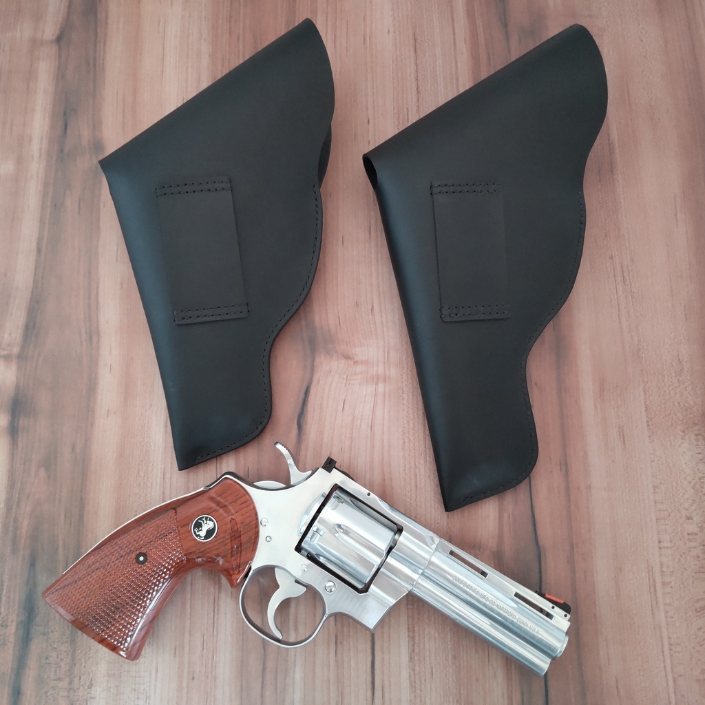 【受注製作】ポリス風レザーホルスター コルト パイソン・S&W M586対応