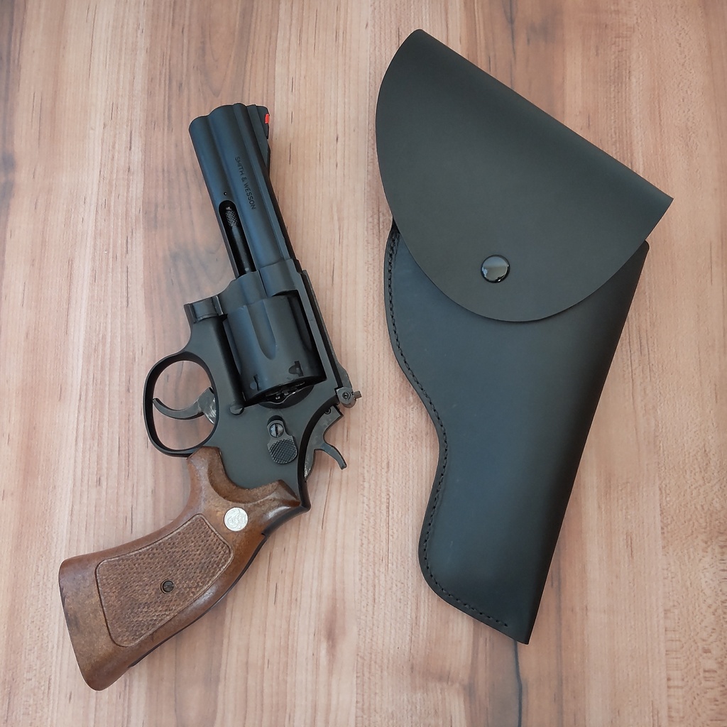 【受注製作】ポリス風レザーホルスター コルト パイソン・S&W M586対応