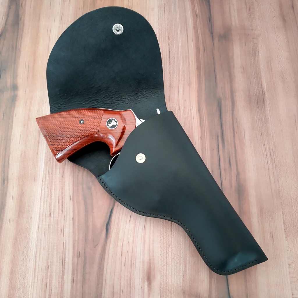 【受注製作】ポリス風レザーホルスター コルト パイソン・S&W M586対応