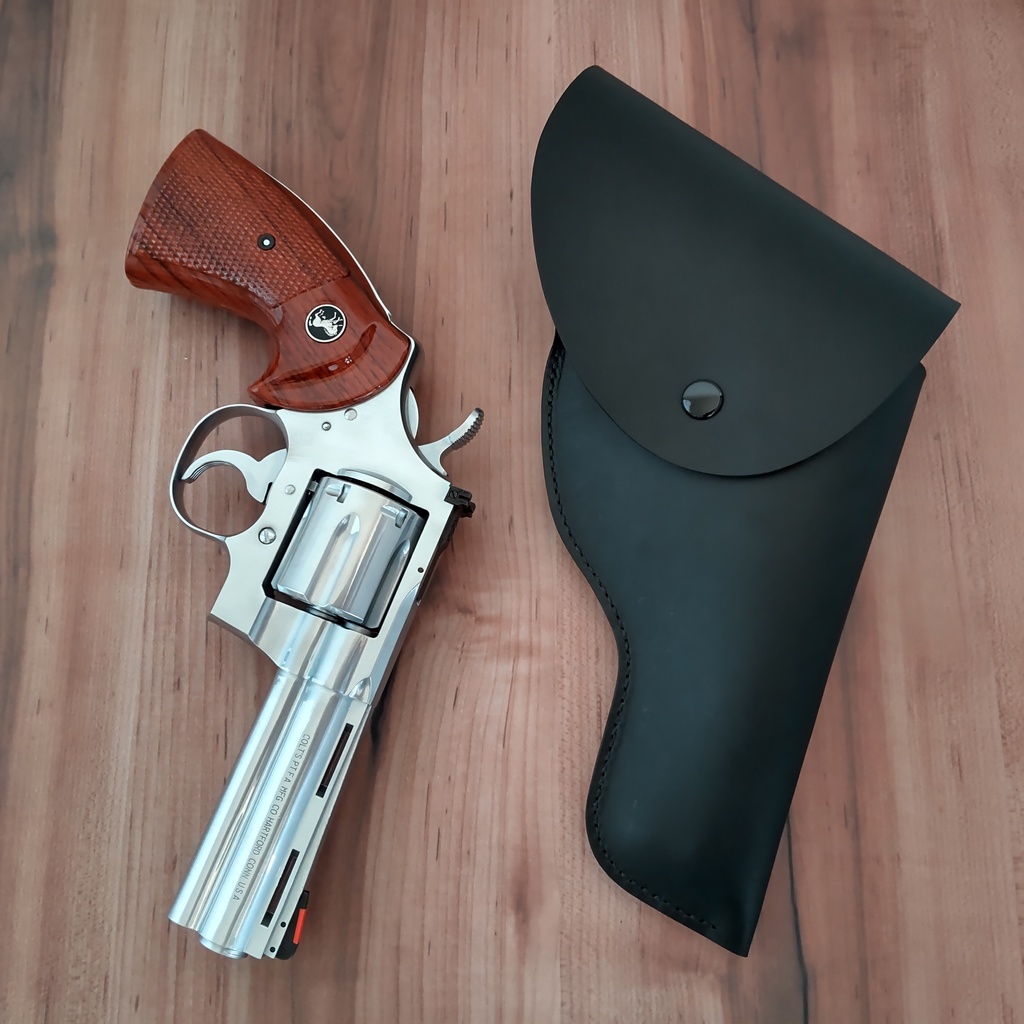 【受注製作】ポリス風レザーホルスター コルト パイソン・S&W M586対応