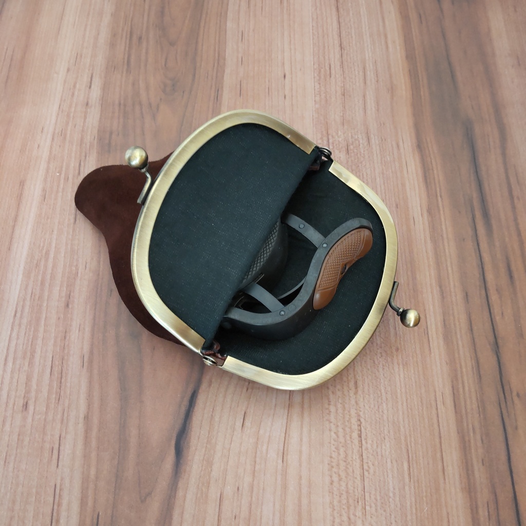 【受注製作】レザー製がま口ケース ハートフォード プロテクター パームピストル対応