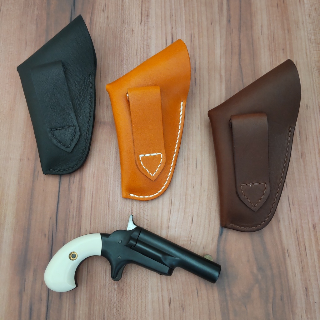 【受注製作】レザーホルスター ハートフォード デリンジャーナンバー3対応 (蓋付タイプ)