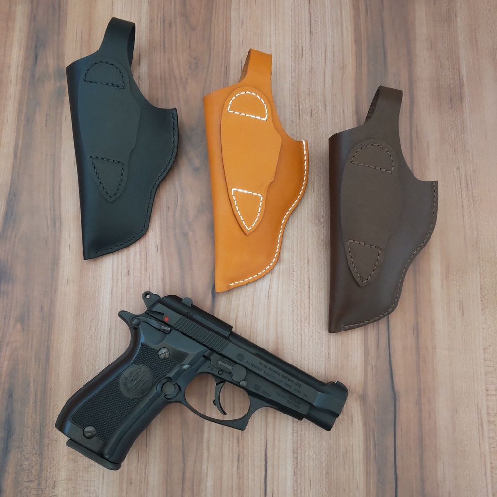 【受注製作】レザーホルスター ウエスタンアームズ ベレッタM84FS・マルシン M84対応