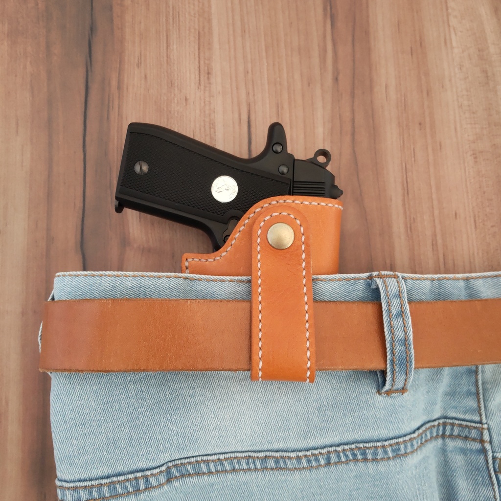 【受注製作】 インサイドホルスター コンパクトオート対応(マルシン ワルサーPP PPK・ウエスタンアームズ ベレッタ M1934・タナカワークス コルト380オート等)