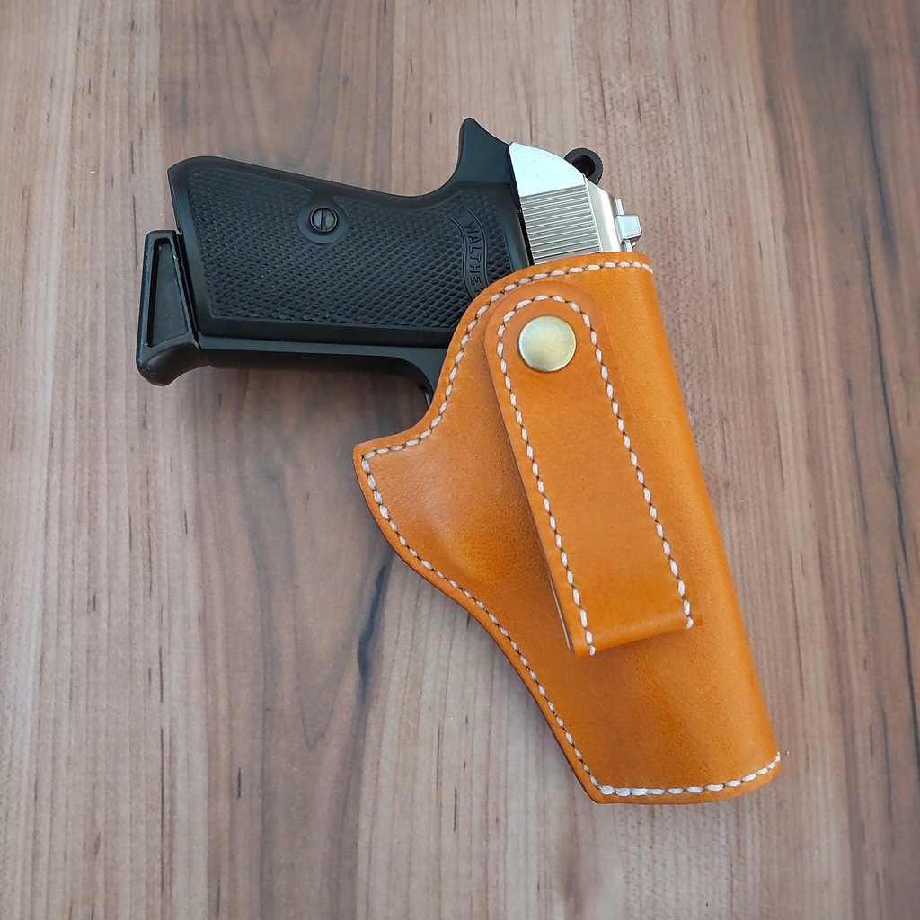 【受注製作】 インサイドホルスター コンパクトオート対応(マルシン ワルサーPP PPK・ウエスタンアームズ ベレッタ M1934・タナカワークス コルト380オート等)