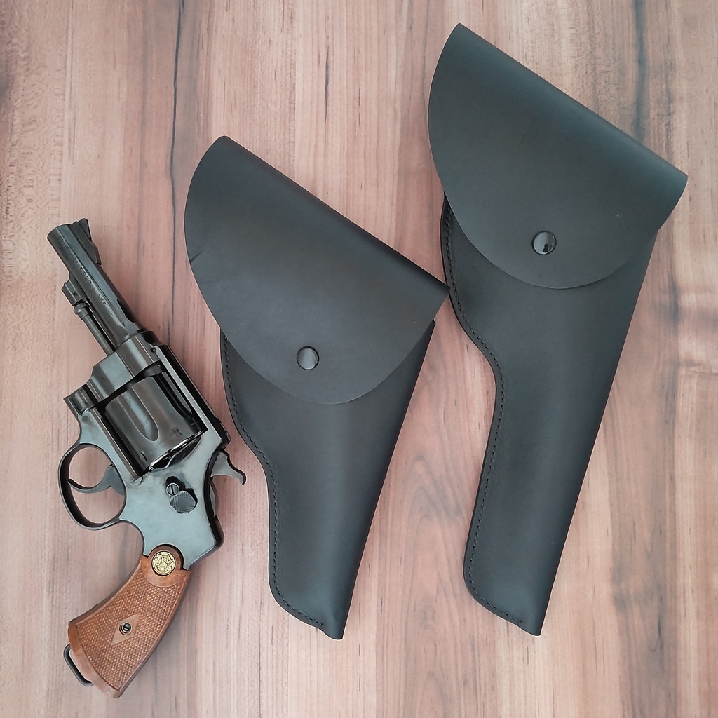 【受注製作】ポリス風レザーホルスター タナカワークス S&W M1917 シリーズ対応