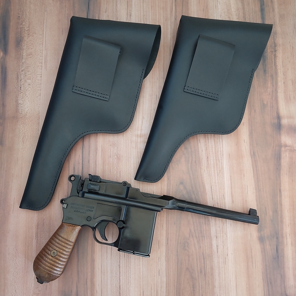 【受注製作】ポリス風レザーホルスター マルシン モーゼルM712対応
