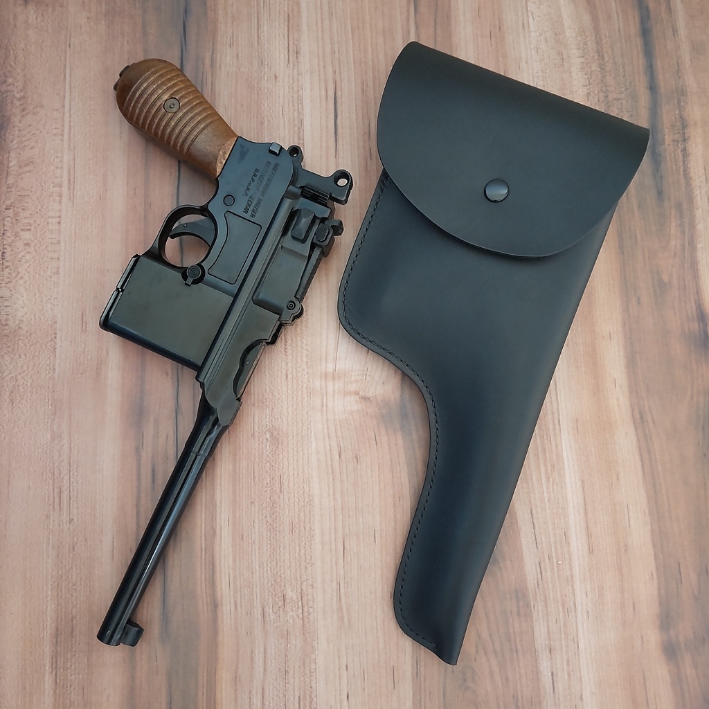 【受注製作】ポリス風レザーホルスター マルシン モーゼルM712対応