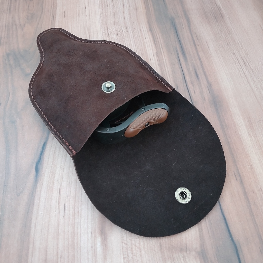 【受注製作】レザーケース ハートフォード プロテクター パームピストル対応 (牛ベロア革仕様)