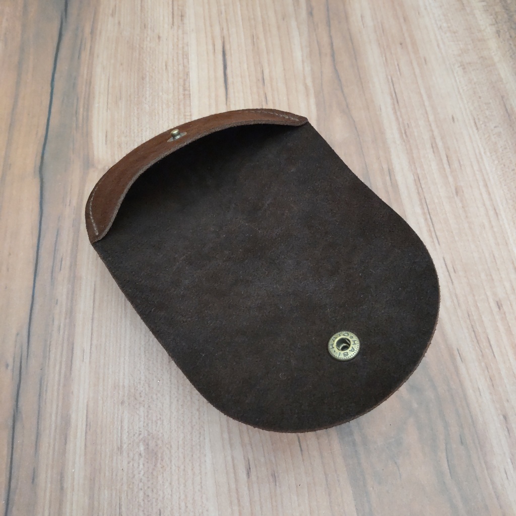 【受注製作】 ベロア調コンビ鞣し牛革を使用したニベア缶の収納携帯用ミニポーチ