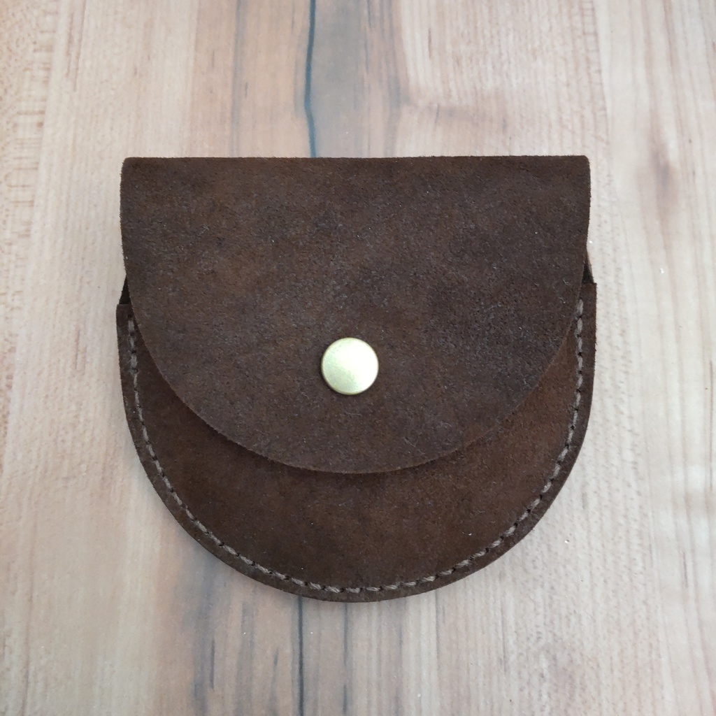 【受注製作】 ベロア調コンビ鞣し牛革を使用したニベア缶の収納携帯用ミニポーチ