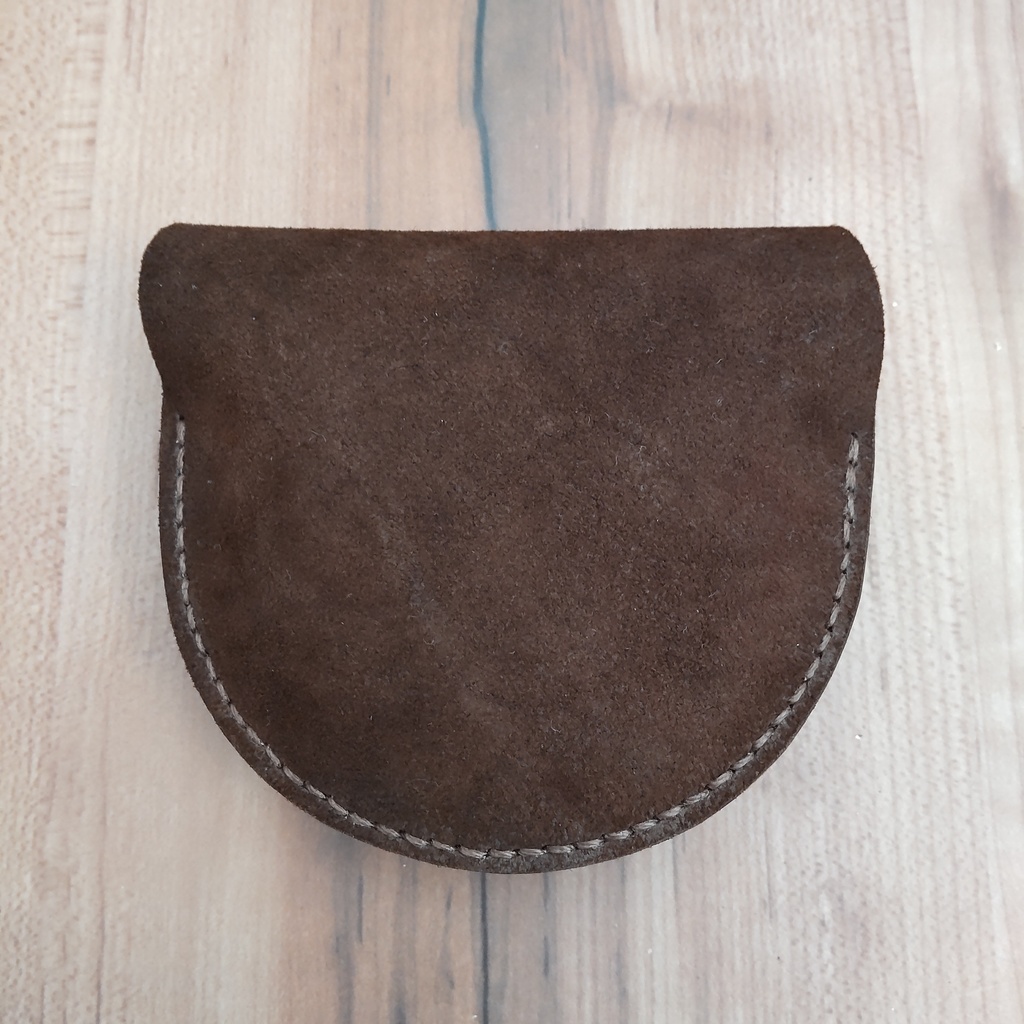 【受注製作】 ベロア調コンビ鞣し牛革を使用したニベア缶の収納携帯用ミニポーチ