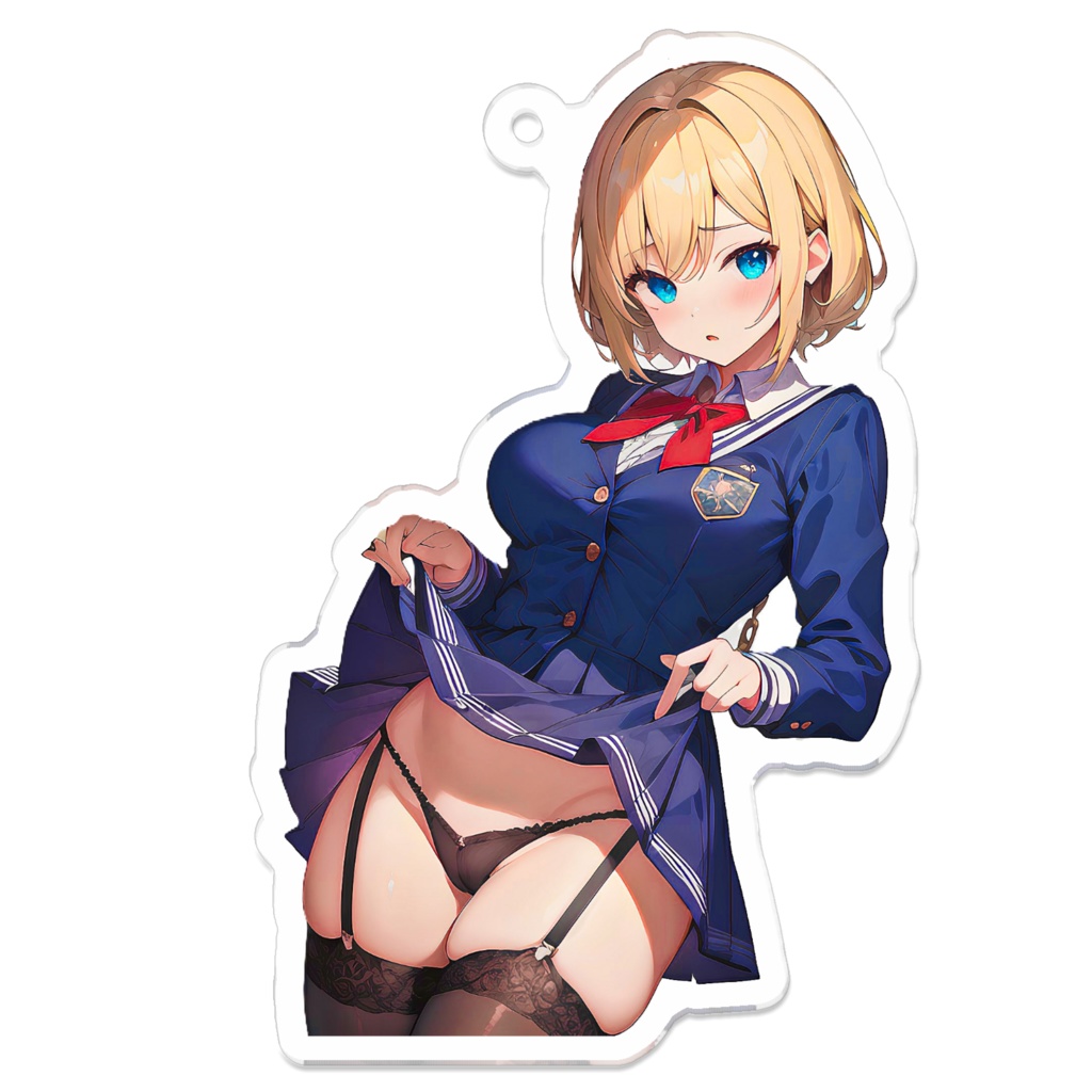 たくしあげキーホルダー【黒】