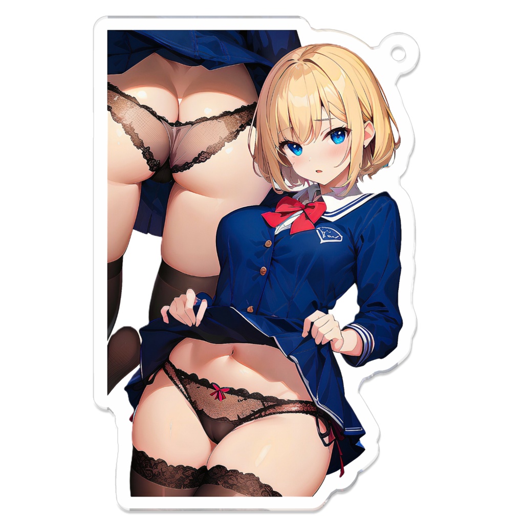 たくしあげキーホルダー【レース】Ver H