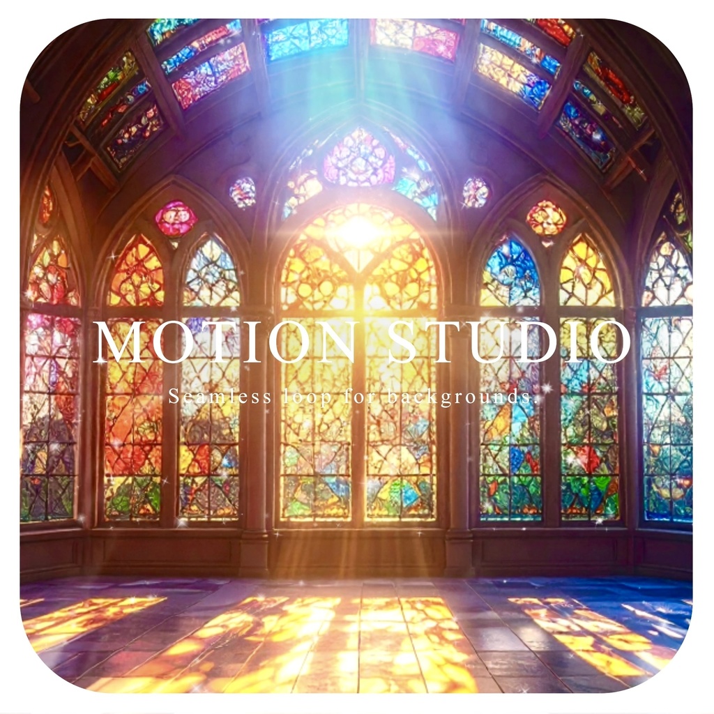 ステンドグラスの空間 動画素材