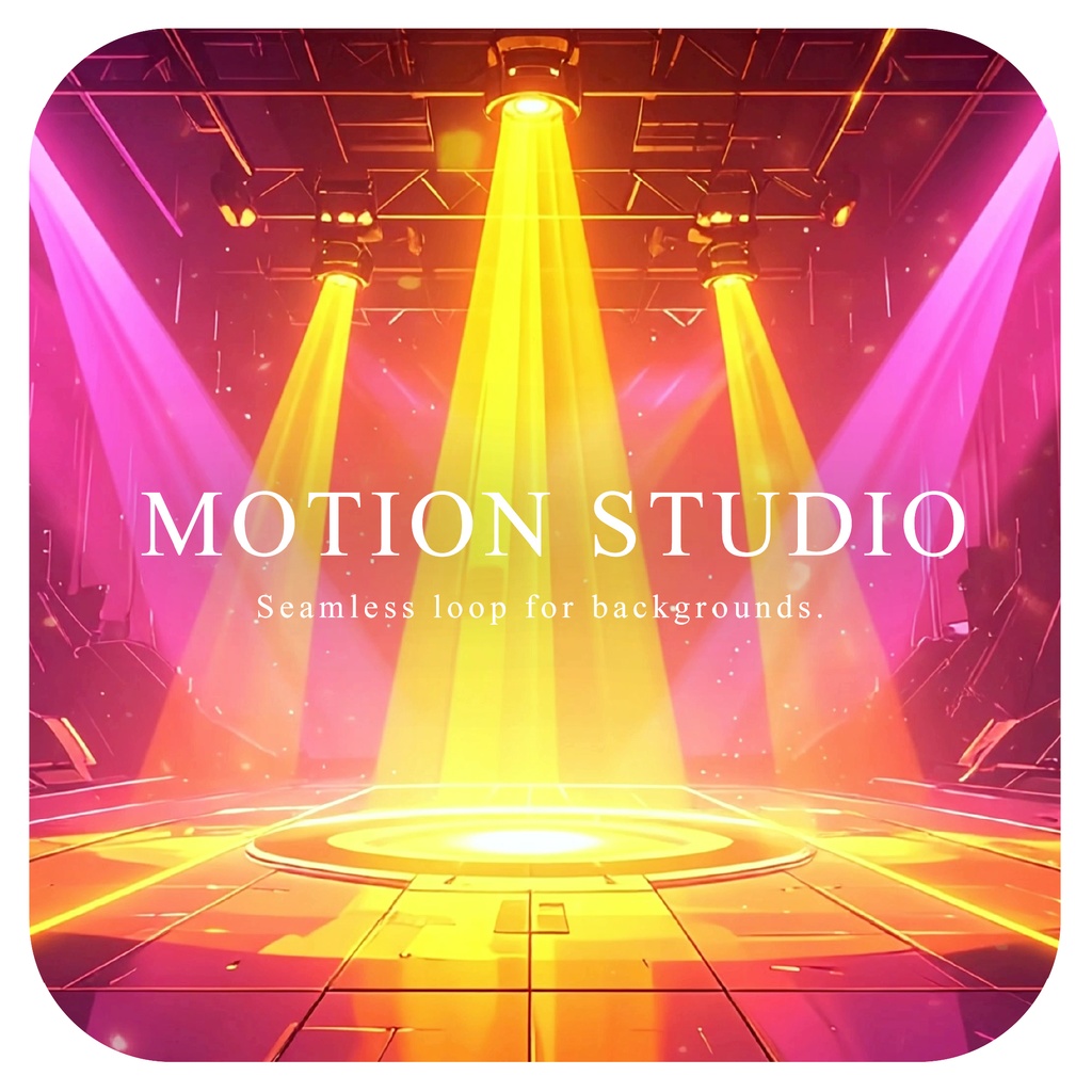 カラフルなスポットライトのステージ 動画素材