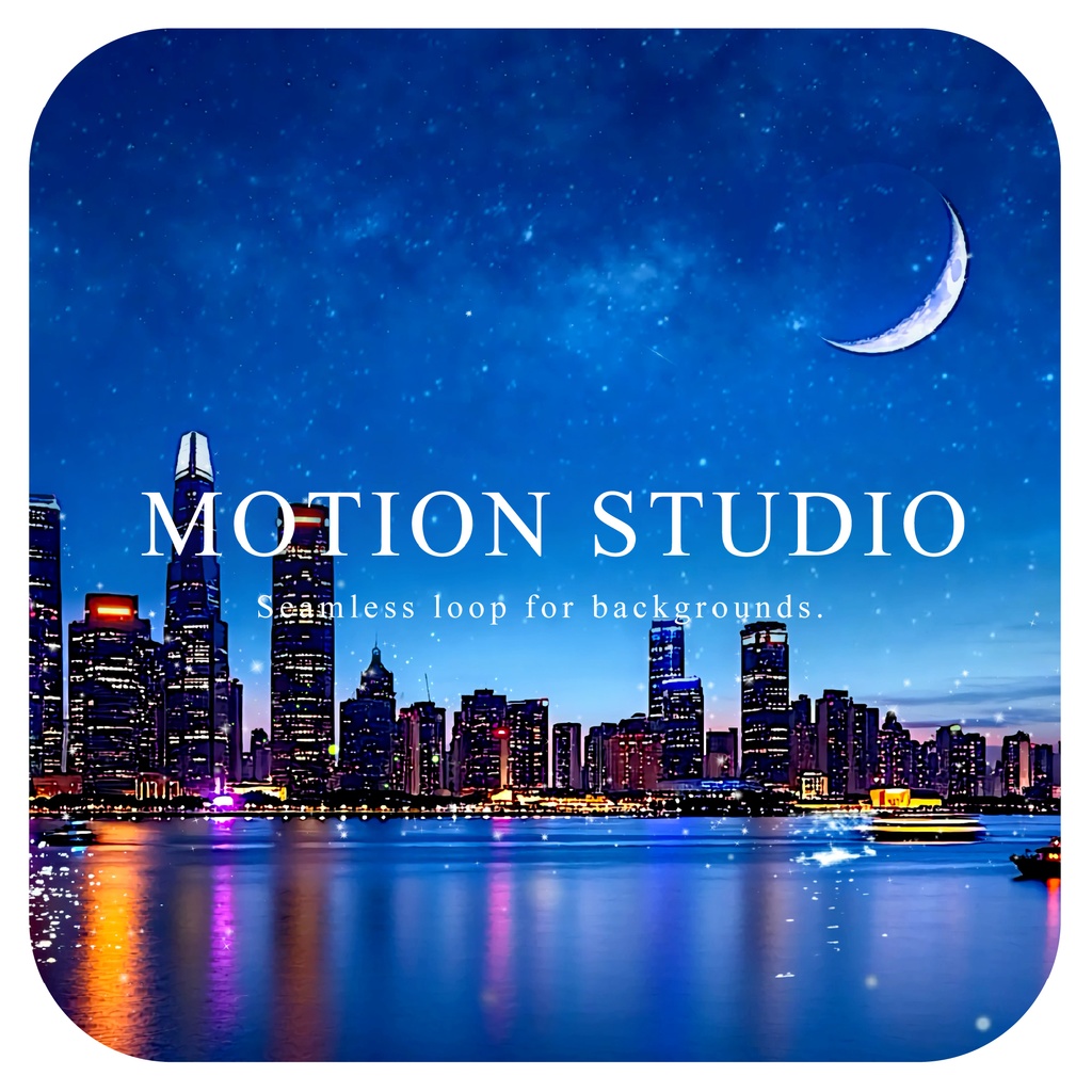  湖と夜景の動画素材