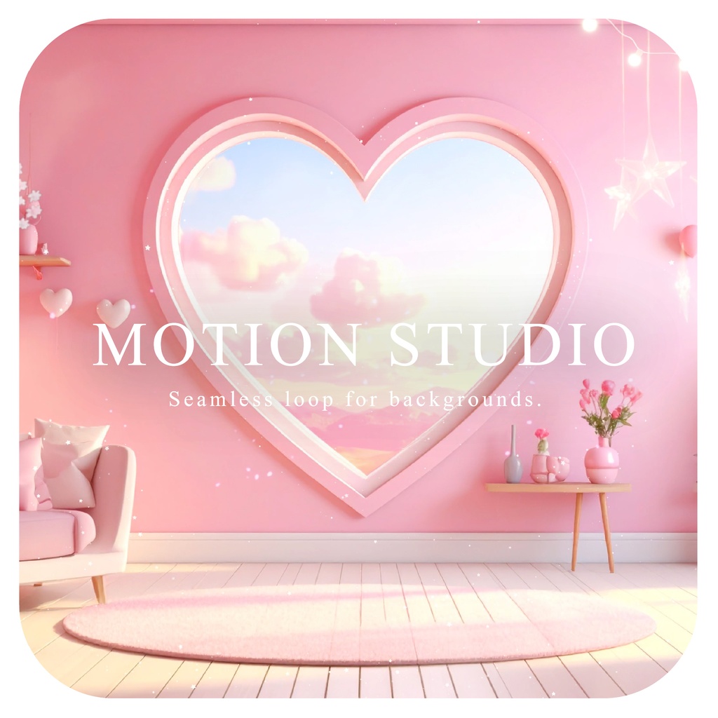 ハートの窓の部屋 動画素材