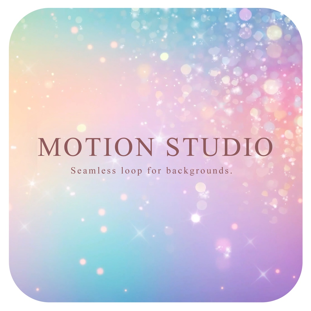 キラキラレインボーの背景動画素材