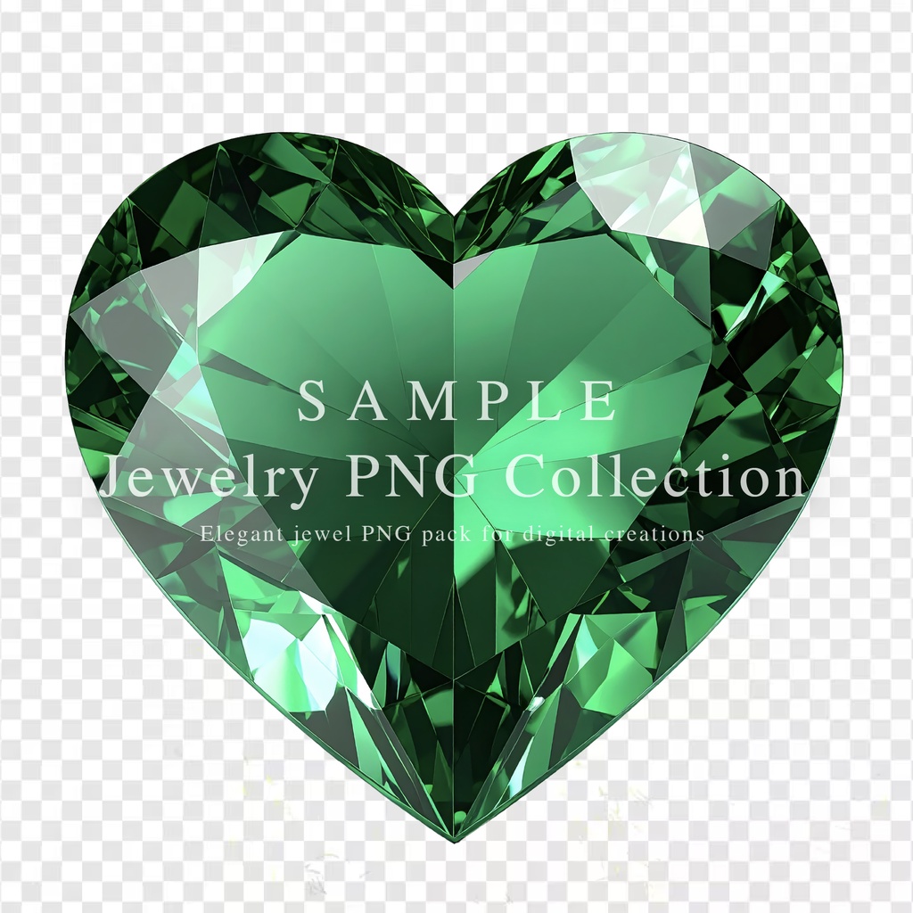 ハートのジュエリー透過PNG素材セット